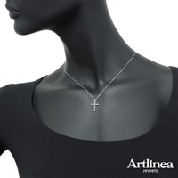 Collar Artlinea Mujer in Oro blanco Diamante CD360-4B - CD360-4B